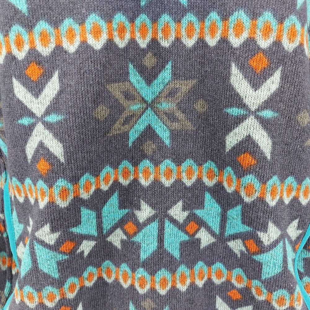 L.L.Bean patterned half snap pullover sweater Size XS - Picture 6 of 6